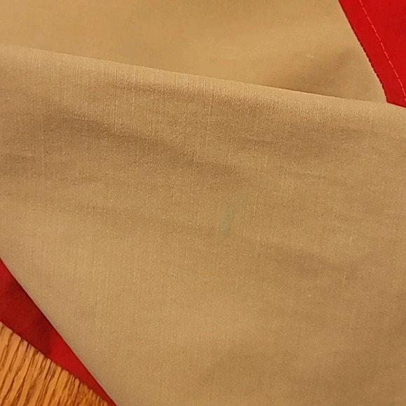 Men's small Mother Karen's pullover windbreaker jacket 80s red and tan LOT F10 - Picture 10 of 10